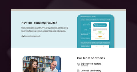 London Medical Laboratory Website Design