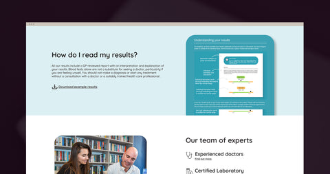 London Medical Laboratory Website Design  
